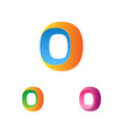 letter o logo template logotype set trendy vector image