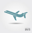 plane icon in flat design style vector image
