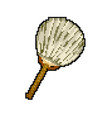 summer hand fan folding game pixel art vector image vector image