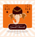 banner design of happy ganesh chaturthi vector image vector image