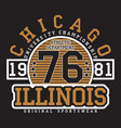 chicago illinois typography for t-shirt vector image