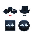 lady and gentleman icon set isolated vector image