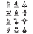 astronaut space shuttle and spaceship vector image
