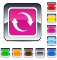 refresh square button vector image