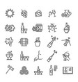 simple set wine related line icon vector image