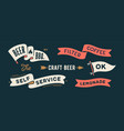 vintage graphic set vector image