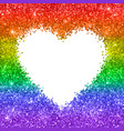 glitter heart background lgbt colors vector image vector image