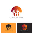 hands up community logo vector image vector image