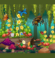 insect in fairy forest vector image vector image