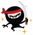 ninja cartoon vector image