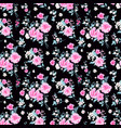 seamless pattern with vintage roses for summer vector image