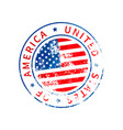 usa sign vintage grunge imprint with flag vector image vector image