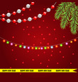 christmas and new year light garland vector image