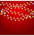 christmas lights background vector image