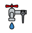 icon of wrench and faucet vector image
