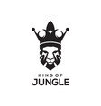 lion king with crown logo design template vector image