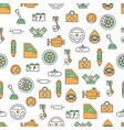 thin line art car parts seamless pattern vector image vector image