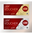 voucher gift certificate coupon template floral vector image vector image