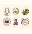 wedding photographer badges or logos photo camera vector image vector image