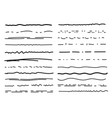 hand drawn underlines drawing brush lines pencil vector image vector image