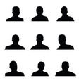 man head set silhouette vector image