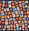 seamless pattern with christmas gifts vector image vector image