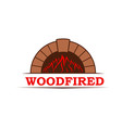 fireplace firewood chimney and hearth icon vector image vector image