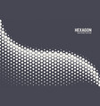 geometric halftone hexagon shapes technology vector image