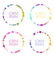set round bright colorful banners vector image vector image