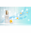 skin toner bottle tube template for ads vector image