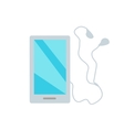 smart phone with headphones vector image