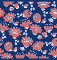 vintage blossom hand drawn seamless pattern vector image