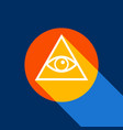 all seeing eye pyramid symbol freemason vector image