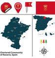 chartered community of navarre spain vector image vector image