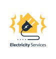 electricity repair and maintenance services vector image vector image