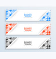 set of three wide web business banner layout vector image vector image