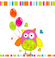 template greeting card vector image