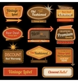 vintage retro label signs vector image vector image