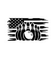bowling ball with united state flag image vector image