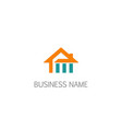 house shape realty company logo vector image