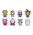 set of children in costumes vector image vector image