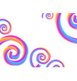 spiral lollipop candy colorful doodle background vector image vector image