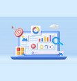 3d seo optimization vector image vector image