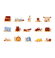 flat treasure hunt set vector image