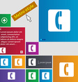 handset icon sign buttons modern interface website vector image