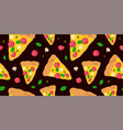 tasty pizza modern beauty seamless vector image vector image