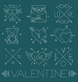 valentines icon set vector image vector image