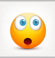 smiley with blue eyesemoticon set yellow face vector image