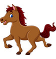 smiling horse cartoon vector image