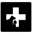 black veterinary care icon vector image vector image